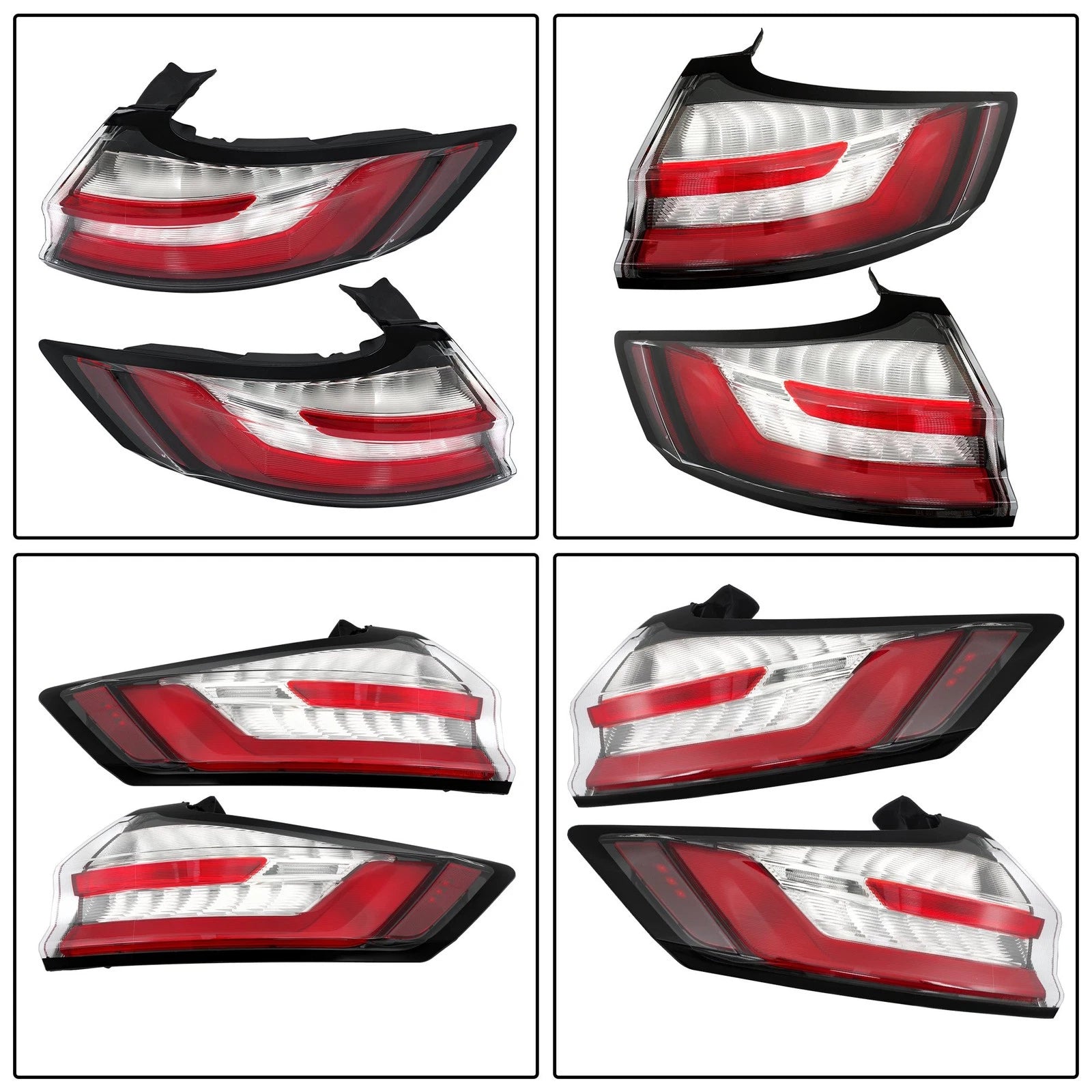 LED Rear Brake Tail Lights for Ford Edge SE SEL (2019-2023) Red