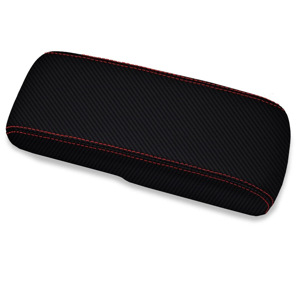 Console Armrest Cover for Chevrolet Colorado (1995–2005) Carbon Red Stitch