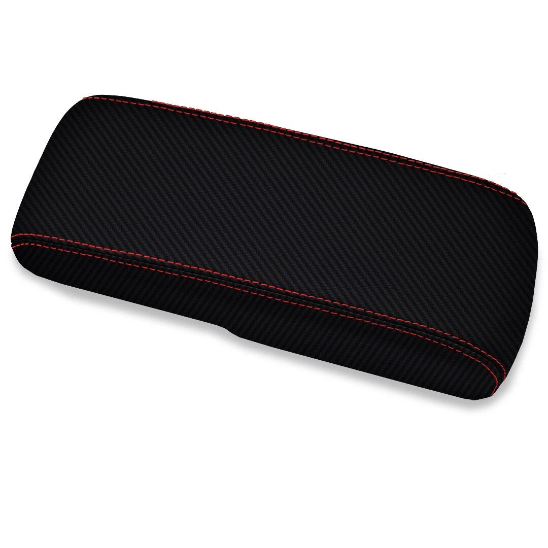 Console Armrest Cover for Chevrolet Colorado (1995–2005) Carbon Red Stitch