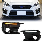 LED DRL Fog Light Bezel Cover Kit for Subaru WRX/STI (2018–2021)