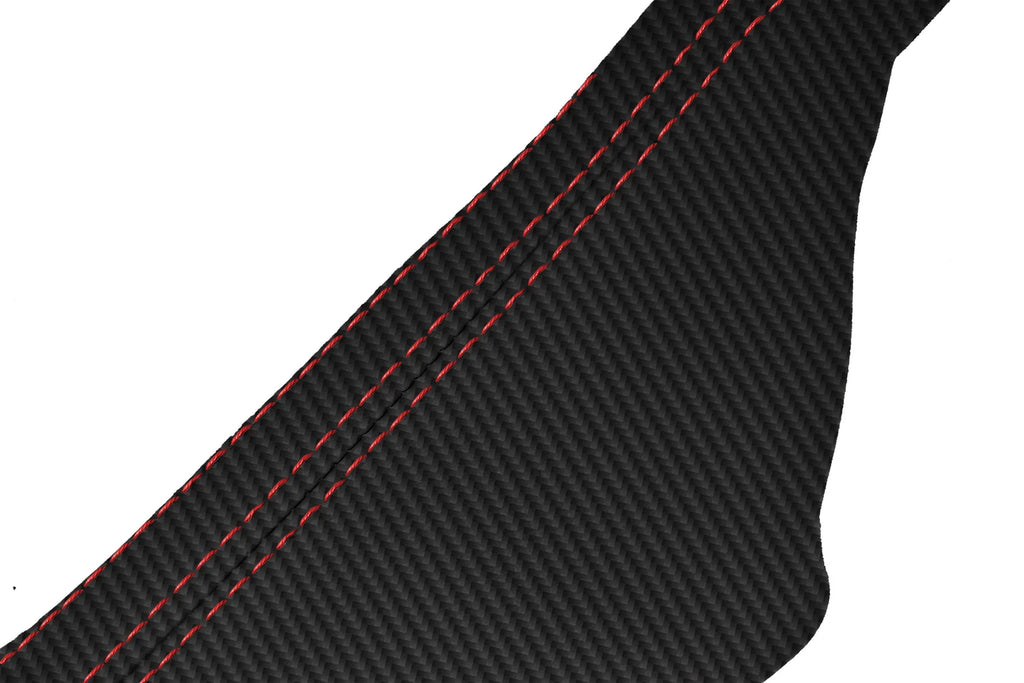 E Brake Boot Cover for Audi TT (1998–2006) Carbon Fiber Red Stitch