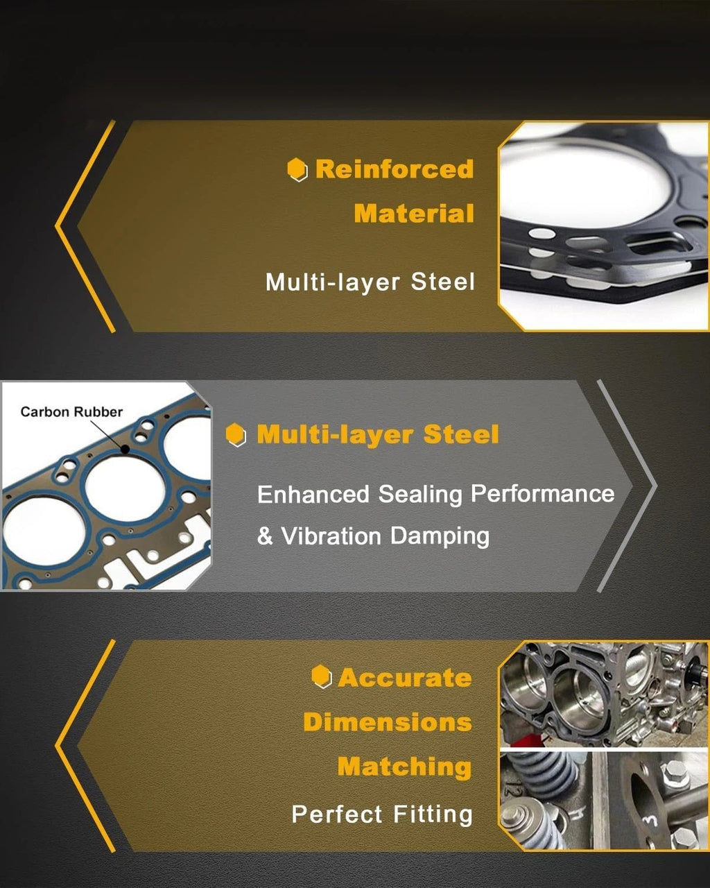 Cam Lifter Head Gasket Kit for Chevrolet GMC Isuzu Saab Buick (5.3L)