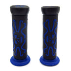 7/8" Blue Skull Rubber Hand Grips for Honda CBR600 F3 F4i 900 RR (1997–2007)