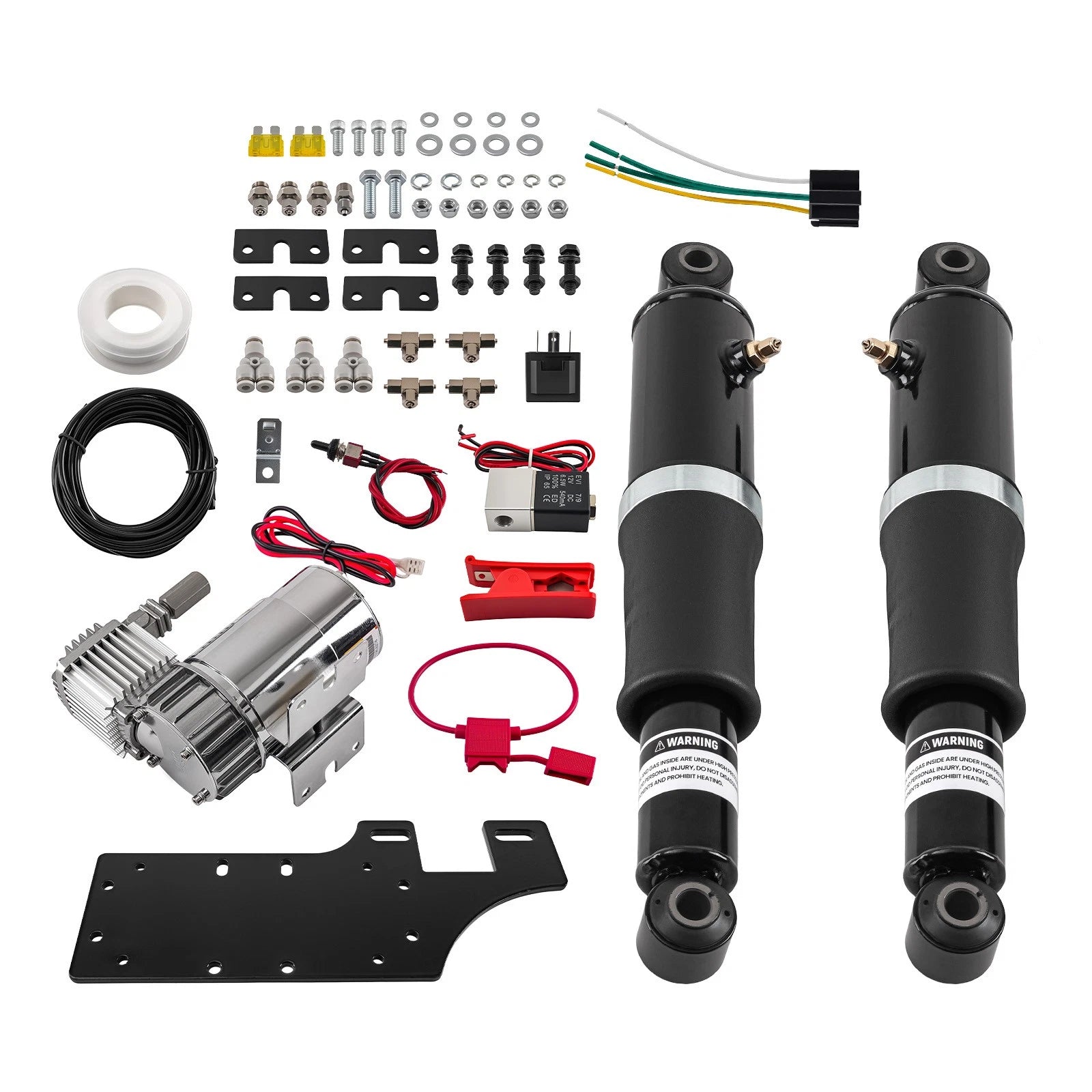 Rear Air Ride Suspension Kit for Harley Touring Street Glide (1994–2025)