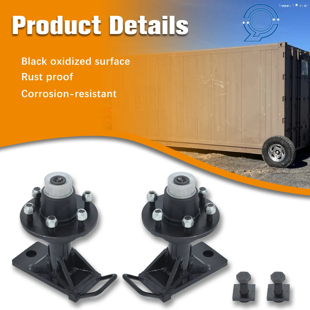 Bolt-On Spindle Kit for Shipping Container Wheels (6x5.5 Lug)