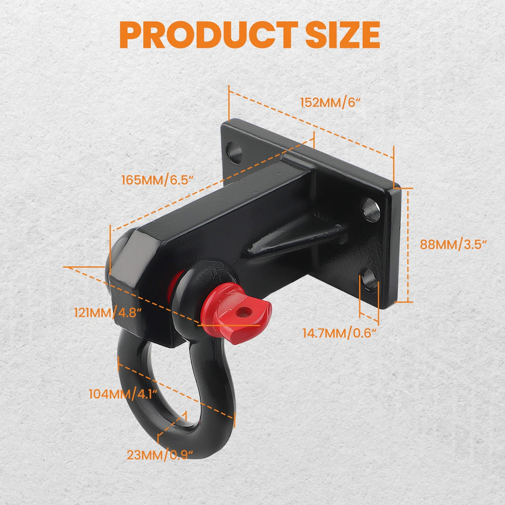 Pair Front Tow Hooks for Dodge Ram 2500/3500 (2010-2019)
