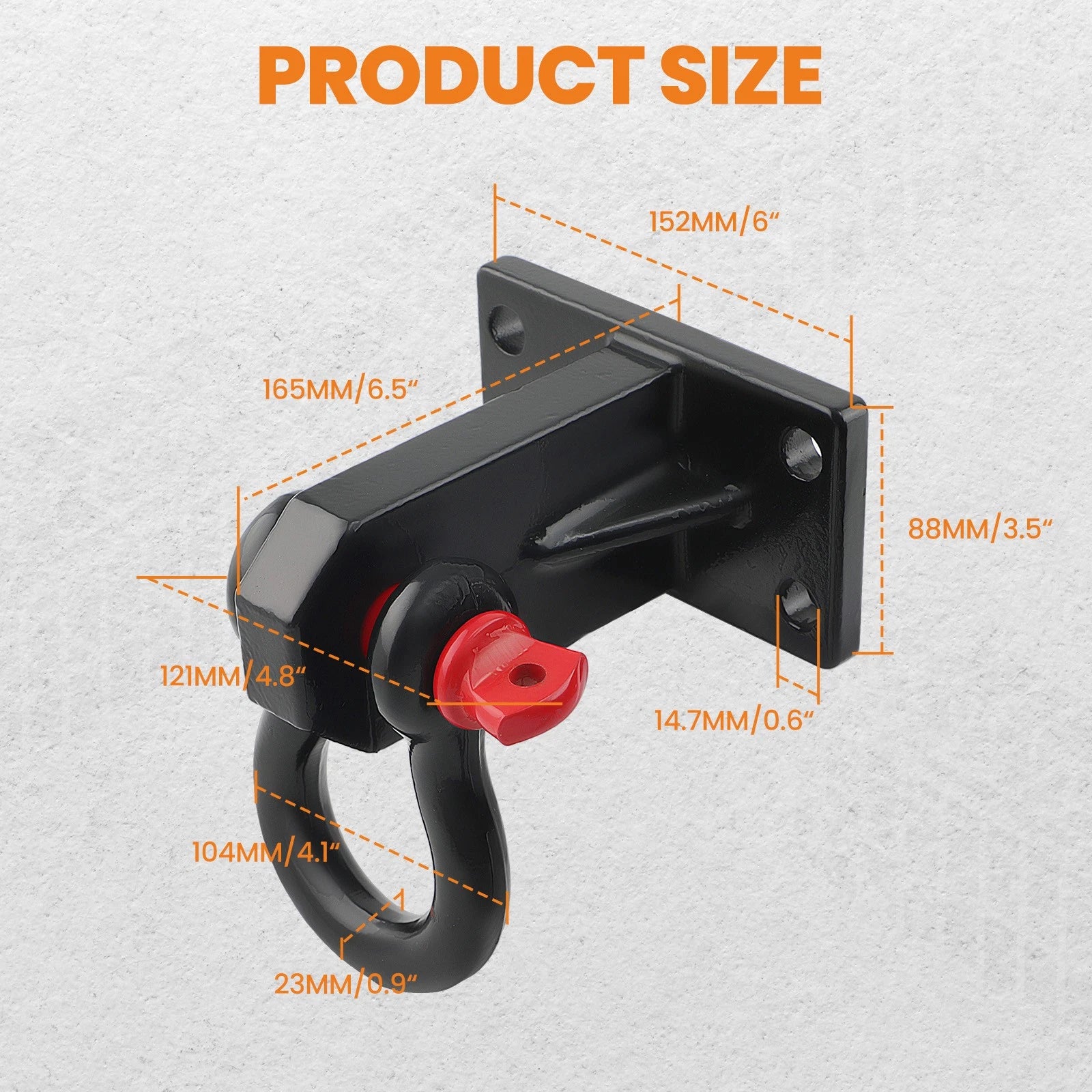 Pair Front Tow Hooks for Dodge Ram 2500/3500 (2010-2019)