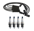 Denso 8mm Wire Set & 4 Double Platinum Spark Plugs for Mazda Tribute (2001–2008)
