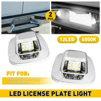 Chrome Bezel Full LED License Plate Light for Chevy C/K 1500 2500 3500 (1990–1999)