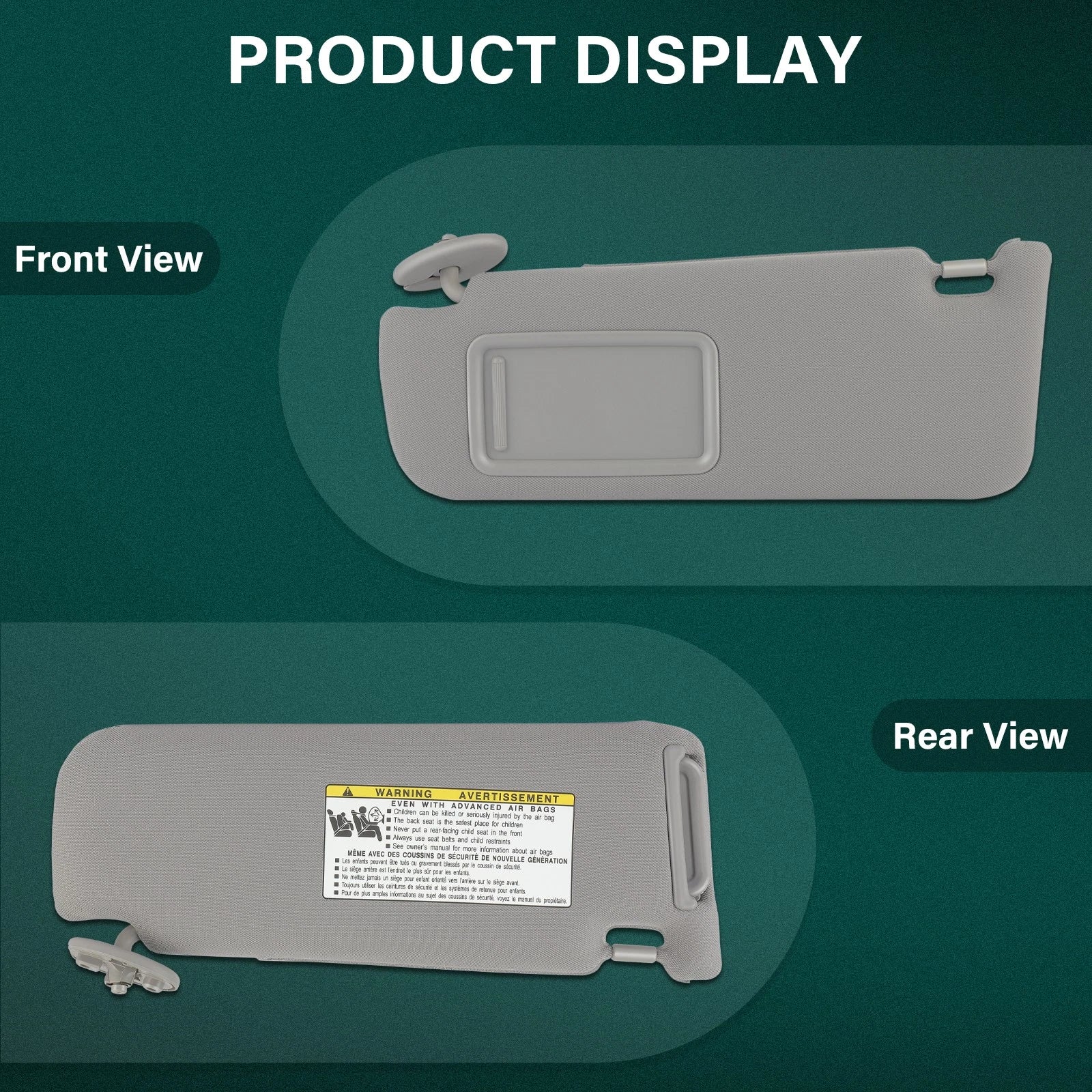 Driver Side Sun Visor for Toyota Camry (2012–2017)