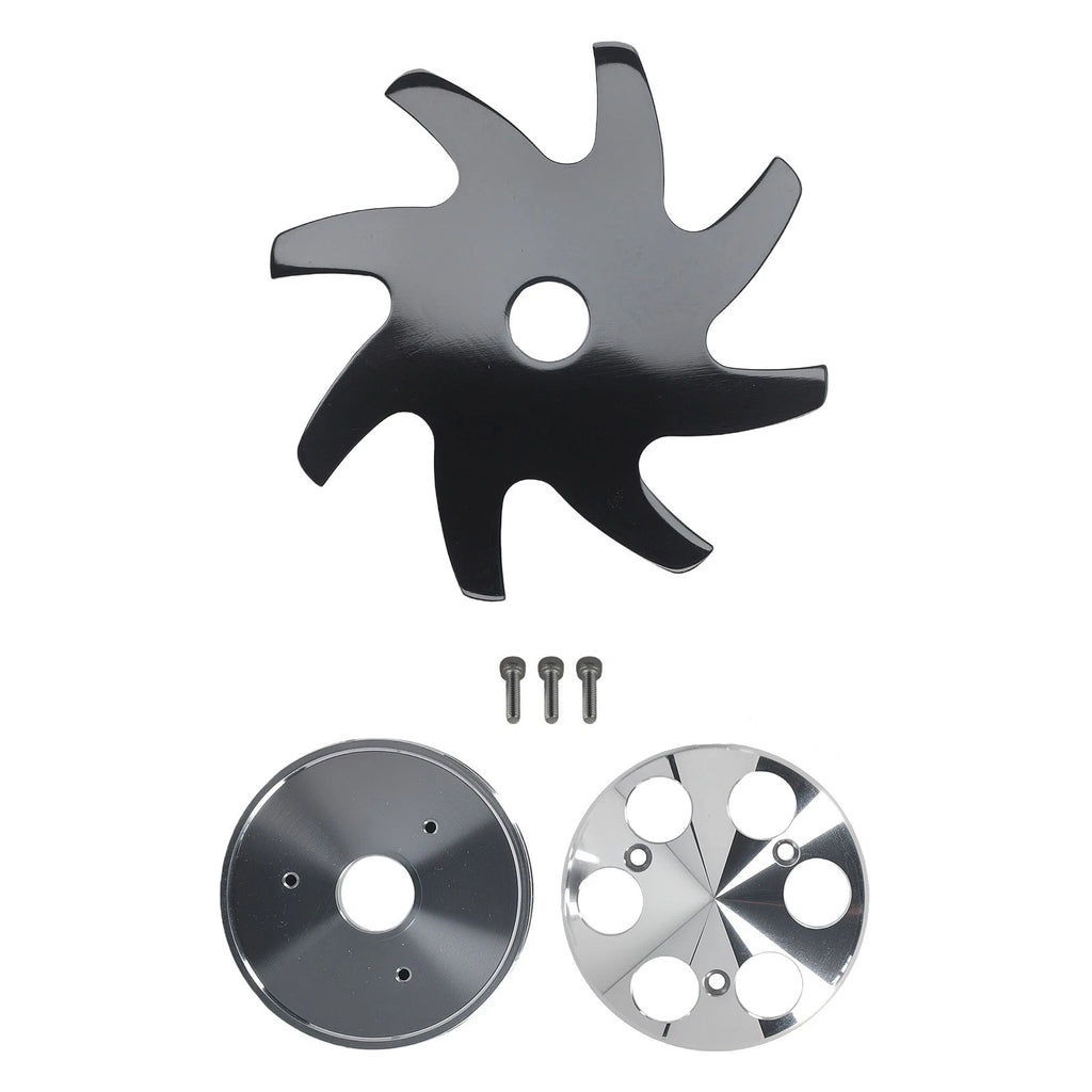 Billet V-Belt Alternator Pulley & Cooling Fan for Holden Chevy