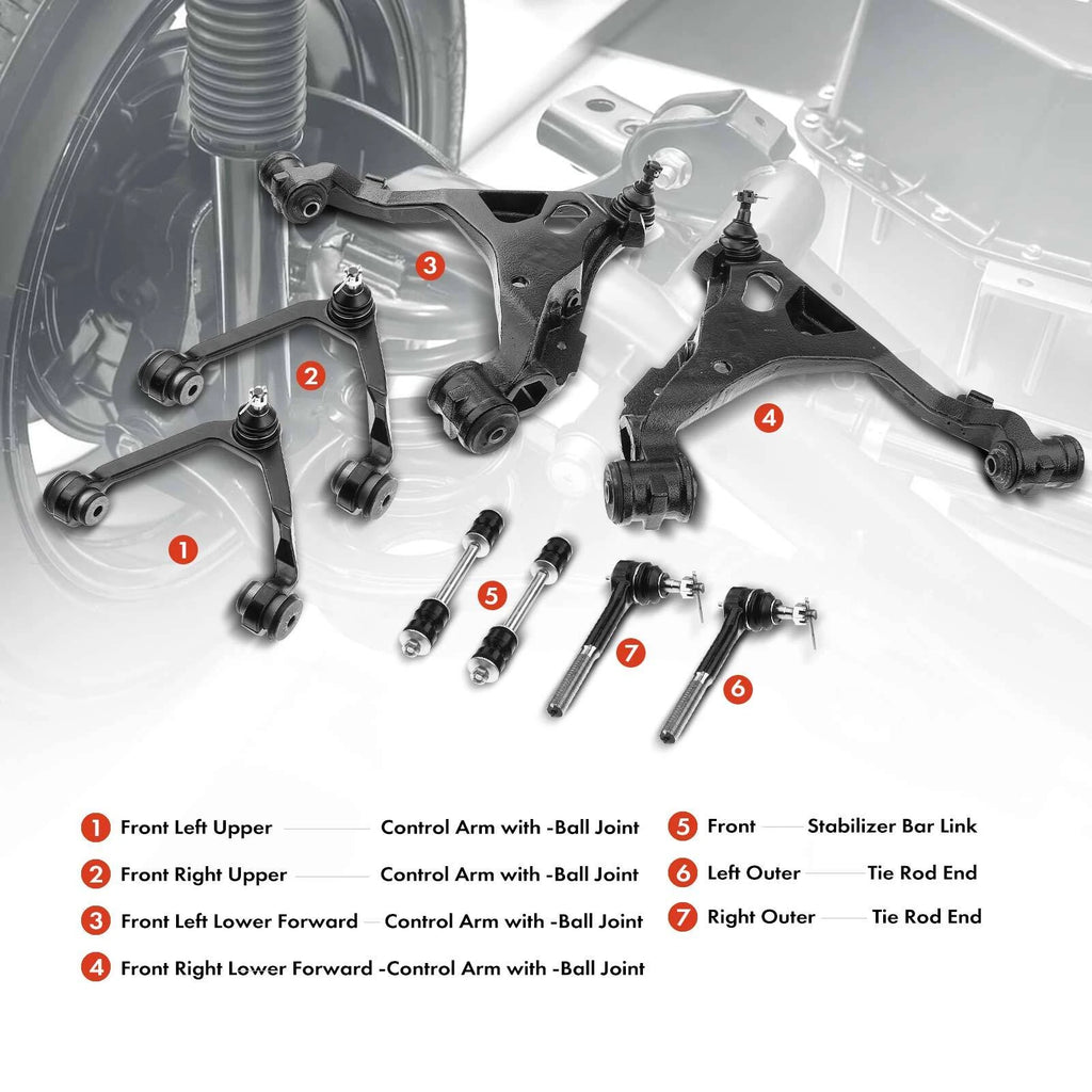 8x Front Control Arm Kit for Ford F-150 (1997–2003) Expedition (1997–2002)