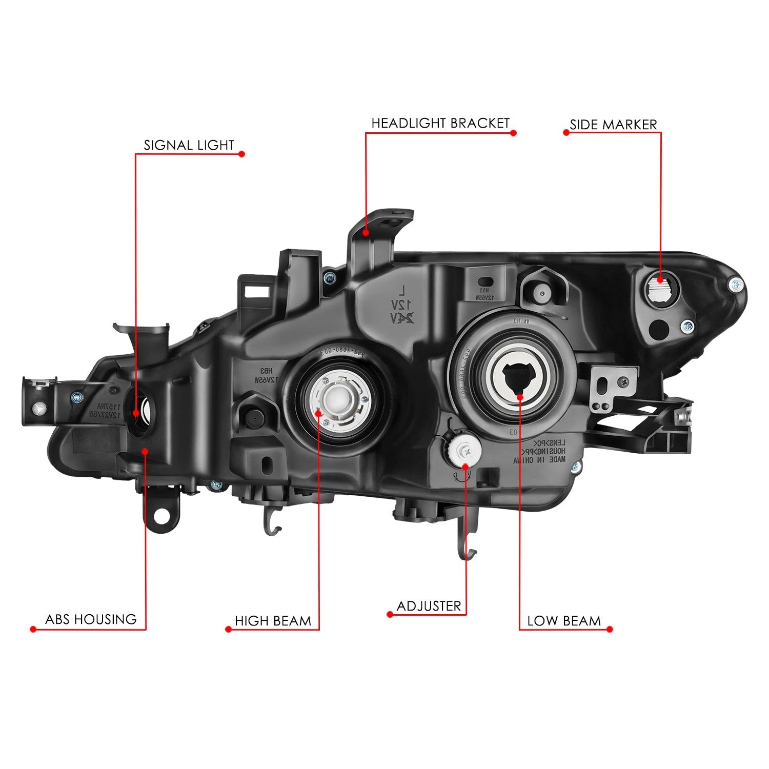 Chrome Projector Headlight Lamp for Nissan Murano (2009–2014)