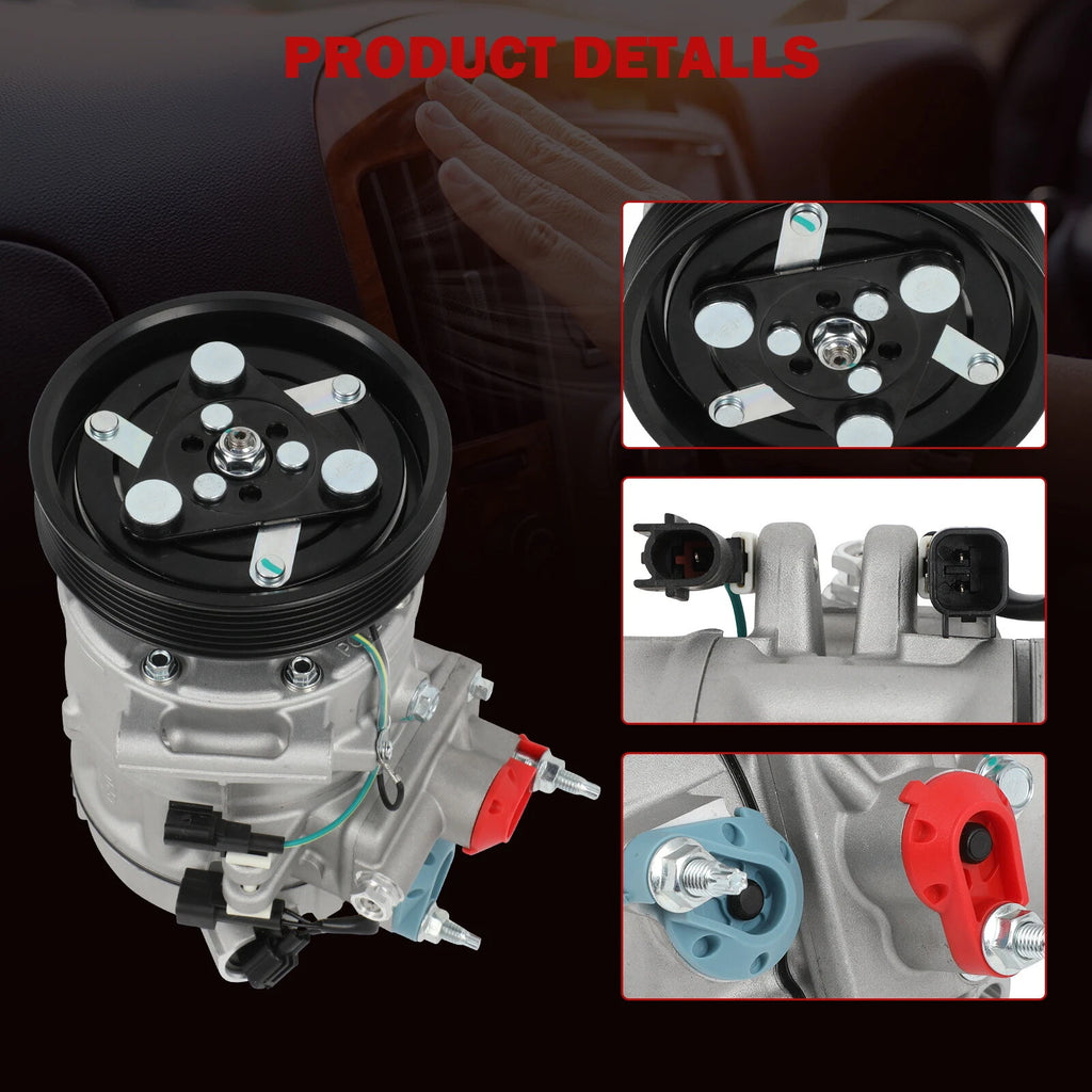 A/C Compressor with Clutch for Volvo XC70 XC90 S60 S80 V70 XC60 (2008–2012)