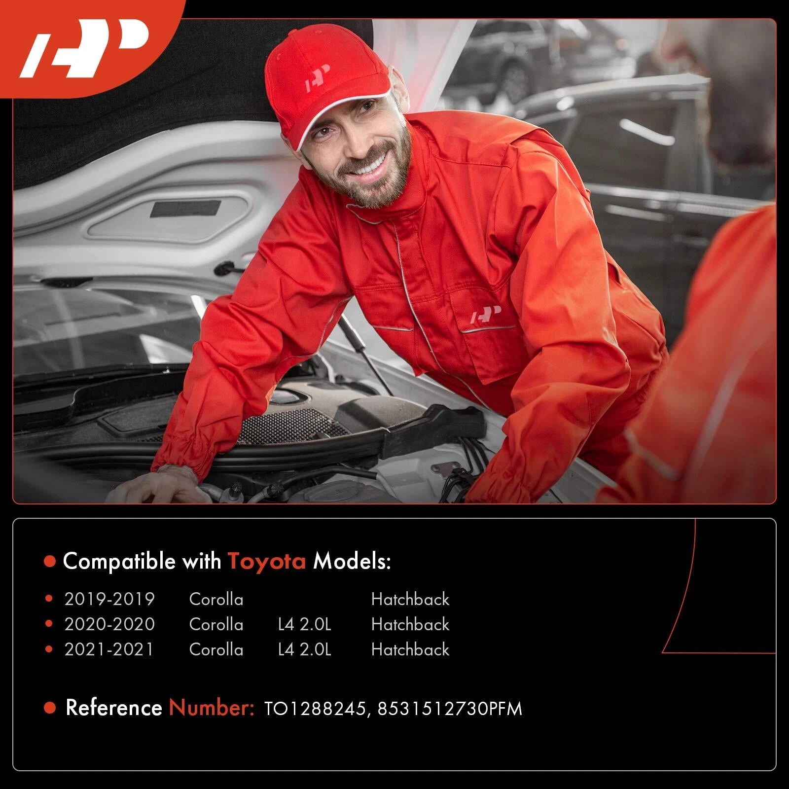 Washer Reservoir with Cap and Pump for Toyota Corolla (2019–2021)