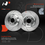 Front Drilled Brake Rotor and Ceramic Pad for Cadillac CTS (2006-2007)