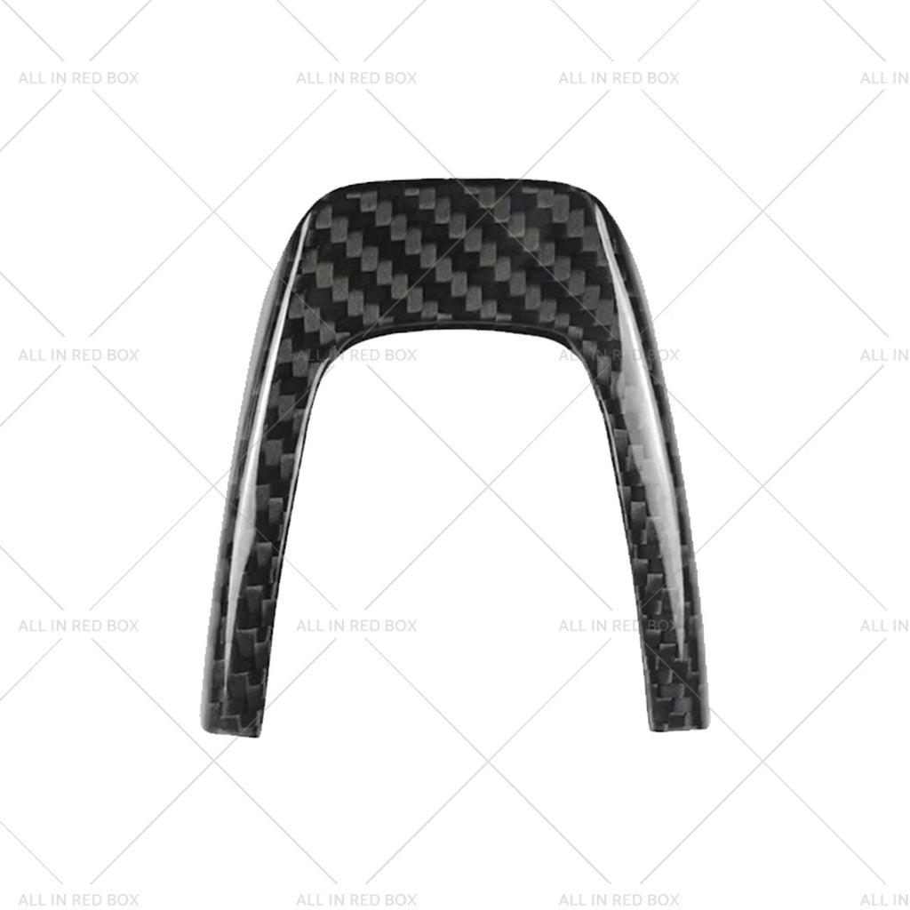 Black Carbon Fiber Steering Wheel Cover for Fiat 500 Abarth 595 (2009–2019)