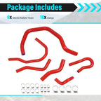 Red Silicone Radiator Hoses for Honda Civic (1992–2000)