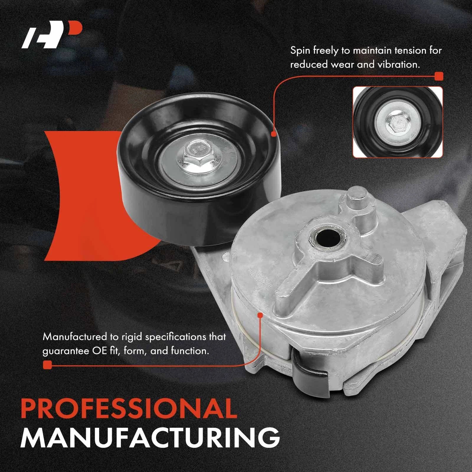 Belt Tensioner with Pulley for Buick Lucerne Cadillac DeVille Eldorado (2000-2005)