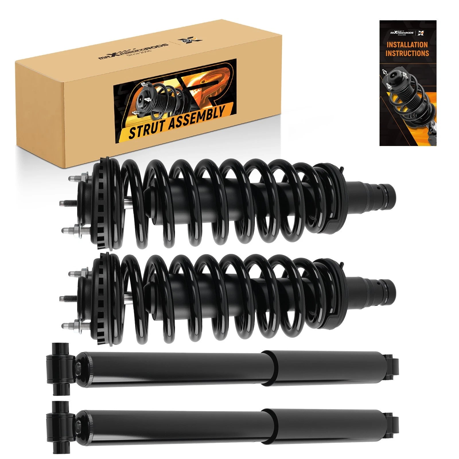 Front Struts & Rear Shocks Kit for Rainier, Trailblazer, Envoy, Ascender, Bravada, 9-7X (2002–2009)