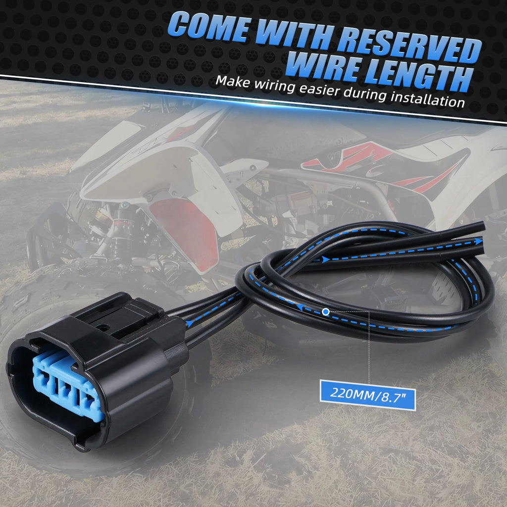 3-Way Wire Tail Light Connector Plug Pigtail for Honda TRX450ER/R (2004–2009) #33700-HP1-601