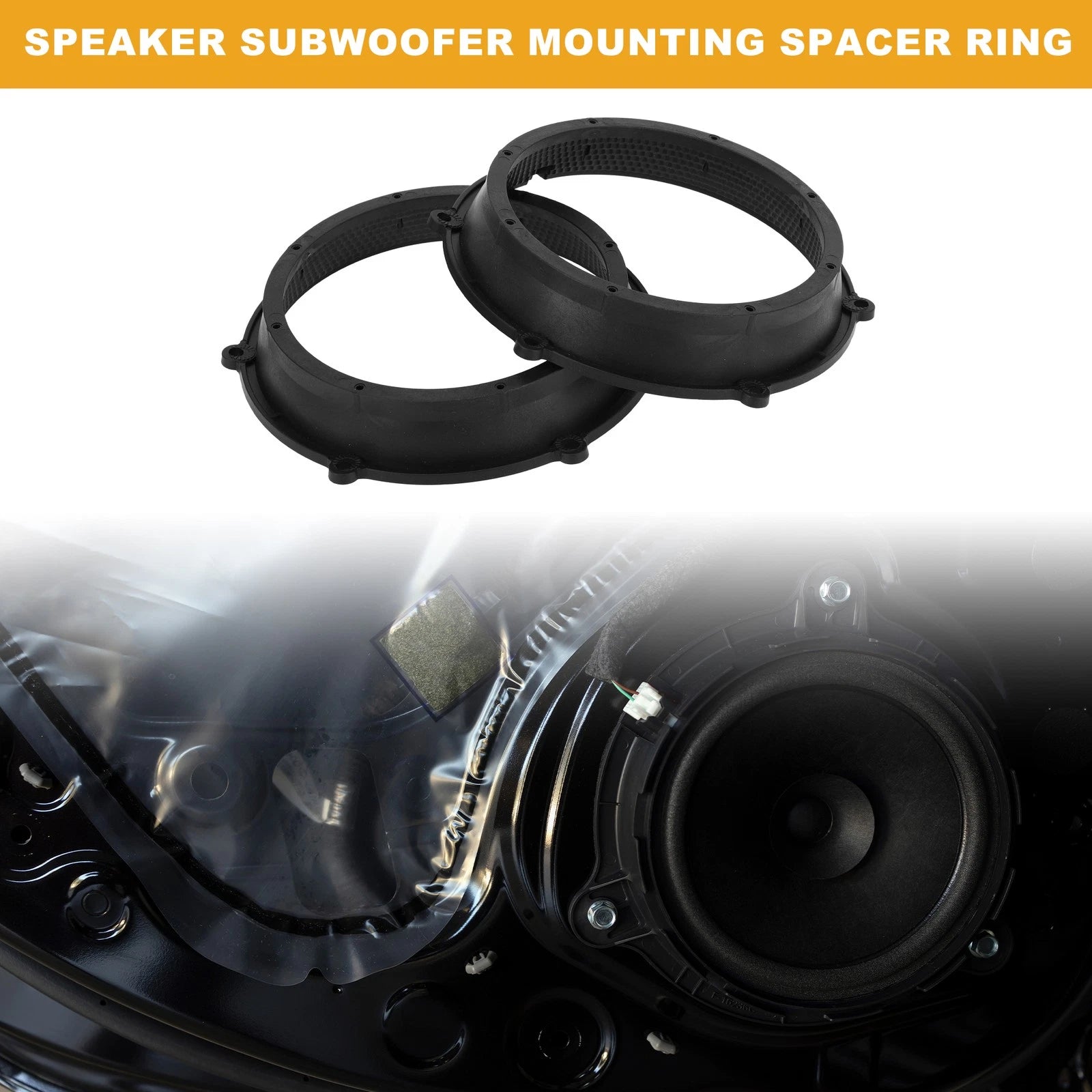 2X Subwoofer Mounting Spacer Bracket Ring for Volkswagen (6.5")