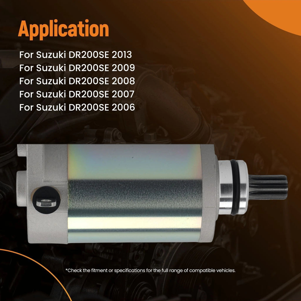 9T Starter Motor for Suzuki DR200SE (1996–2013) 12V CCW 3110005510