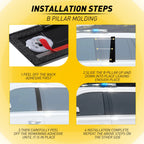 B Pillar Door Molding Trim for Cadillac Chevy GMC (2015–2020)