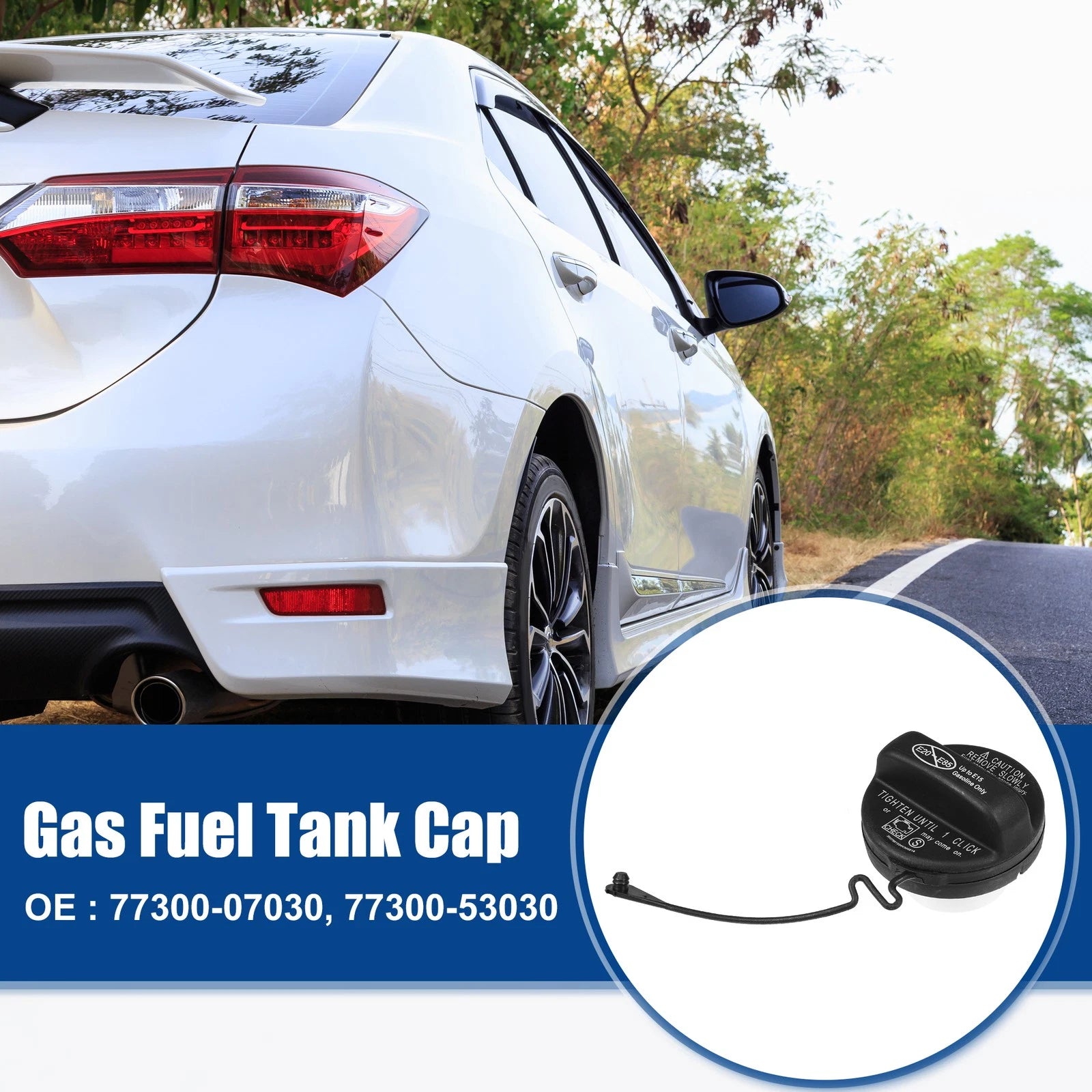 Gas Fuel Tank Cap for Toyota Camry (2013–2017), Lexus ES 350 (2016–2020) Black