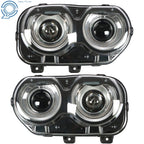 LED Headlights for Dodge Challenger (2015–2018) Black Housing Set