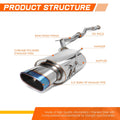 Burnt Muffler Tip Catback Exhaust System for Nissan Altima 2002–2006 QR25DE