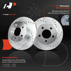 6x Front Drilled Rotors & Ceramic Brake Pads for Jeep Cherokee (1984–2001)