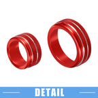 Set of 4 Console AC Audio Volume Knob Covers for Nissan Murano (2015–2021) Red