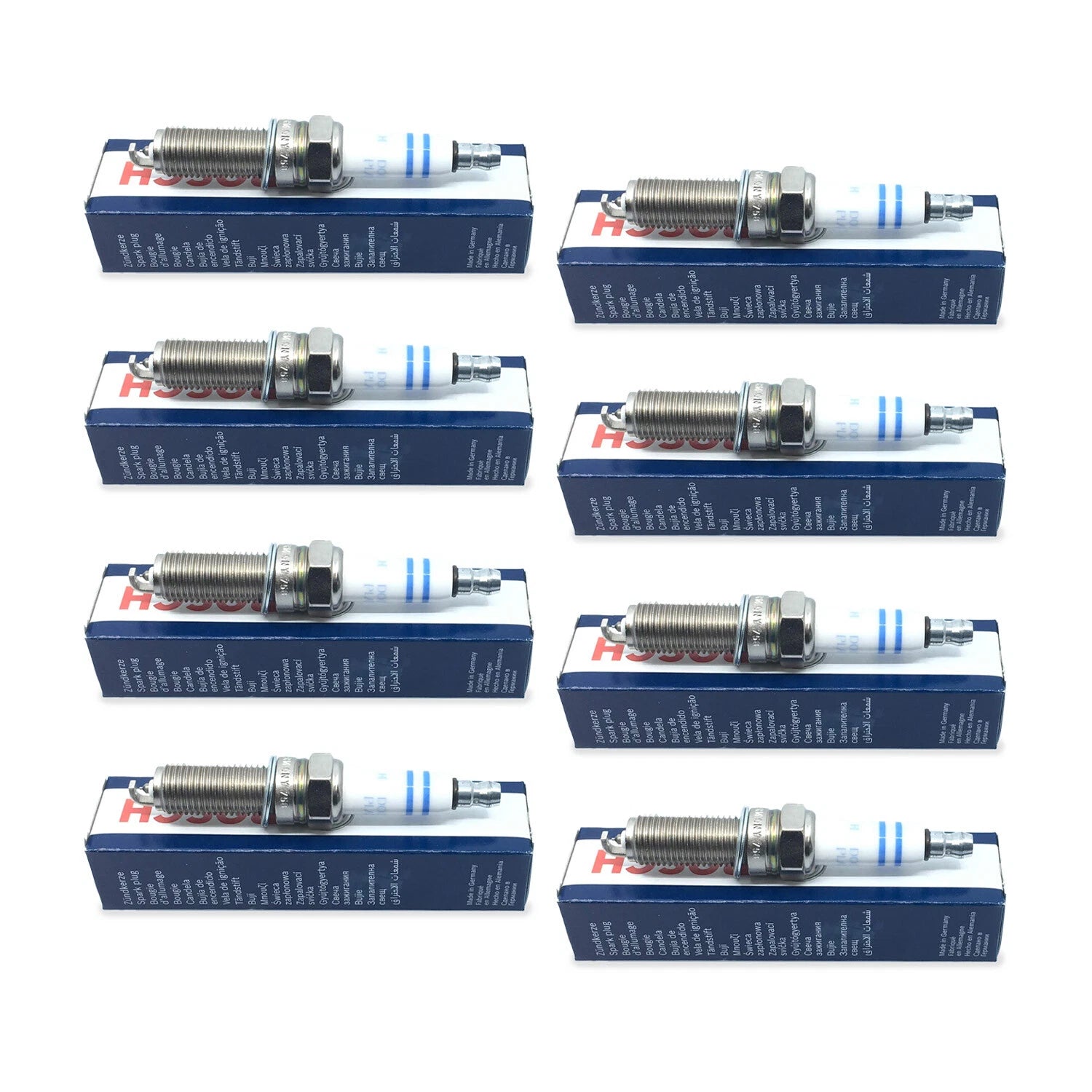 Set of 8 Spark Plugs Bosch YR7MPP33 for Mercedes R230 C216 W211 S211 X164