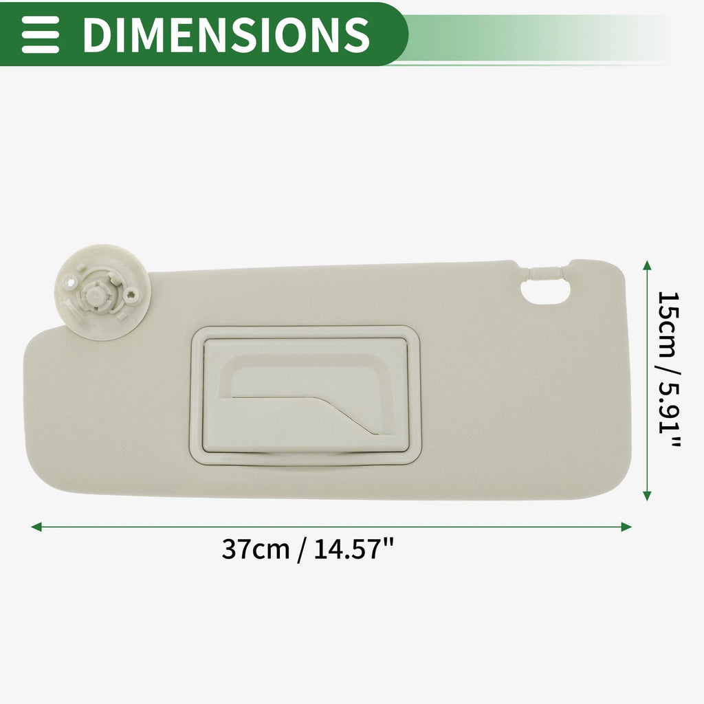 Left Sun Visor for Chevrolet Sonic (2012–2016) with Mirror No.95327509