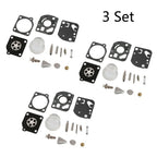 Set of 3 Carburetor Repair Kits for ZAMA C1U C1Q RB-47 Trimmers