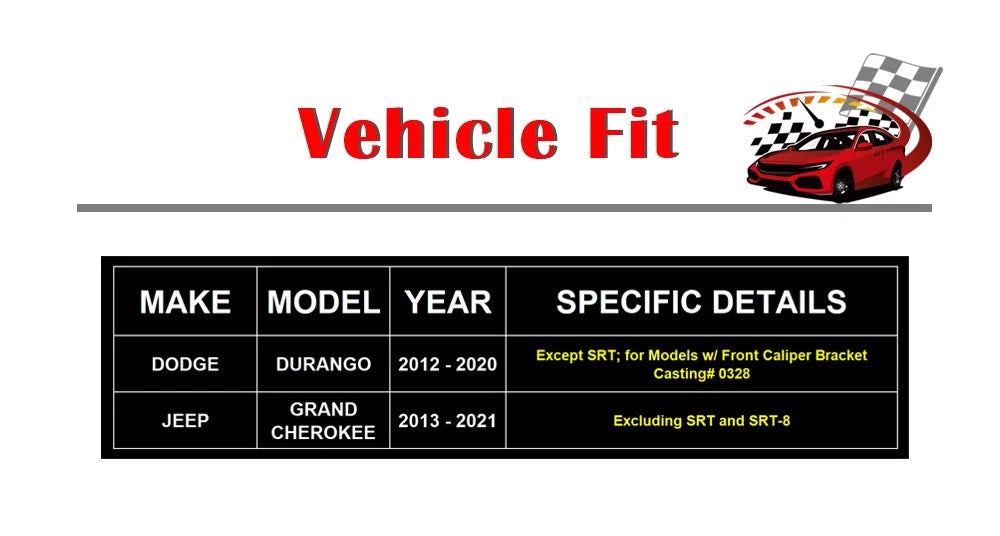 Drilled Brake Rotors and Pads for Dodge Durango/Grand Cherokee (2011-2021)