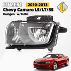 Halogen Headlight for Chevy Camaro LS/LT/SS (2010–2013) w/ Bulbs, Left Side