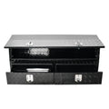 Black Aluminum Tread Tool Box for Truck Pickup Trailer (72"x21"x13.5")
