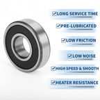 Deep Groove Ball Bearing 6305VV for Scooter Skateboard Wheel (25x62x17mm)