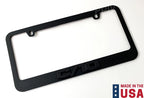 Matte License Plate Frame Gray w Black Outline Script for Chevy C10 (1969–1972)