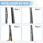 Set of 2 Rear Windshield Wiper Blade Arms for Audi Q7 (2007–2015)