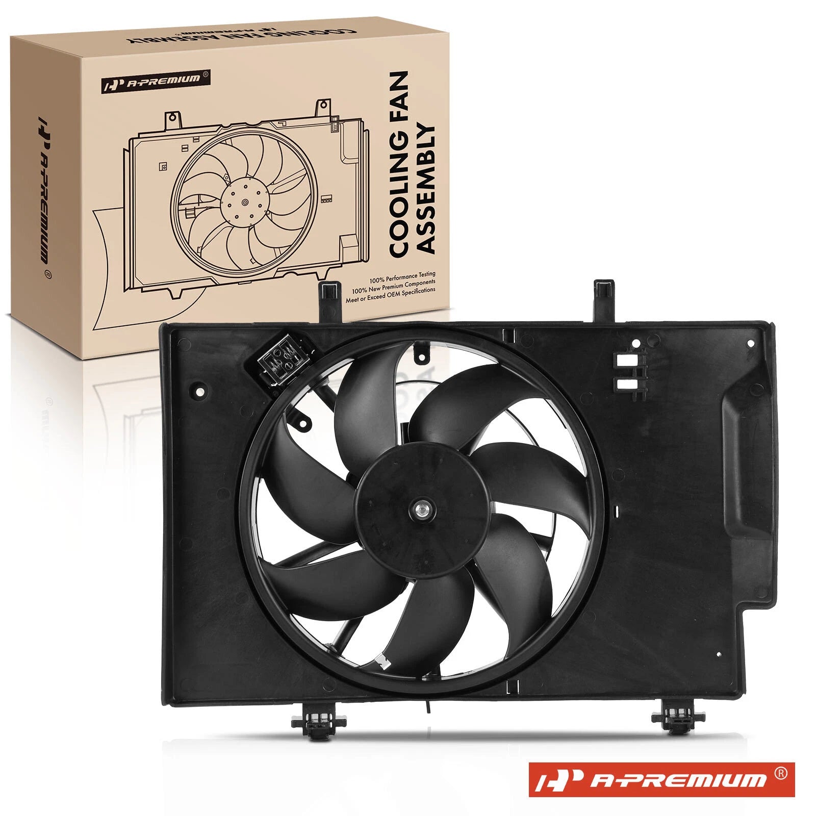 Cooling Fan Assembly with Shroud for Ford Fiesta (2014–2017) Turbocharged