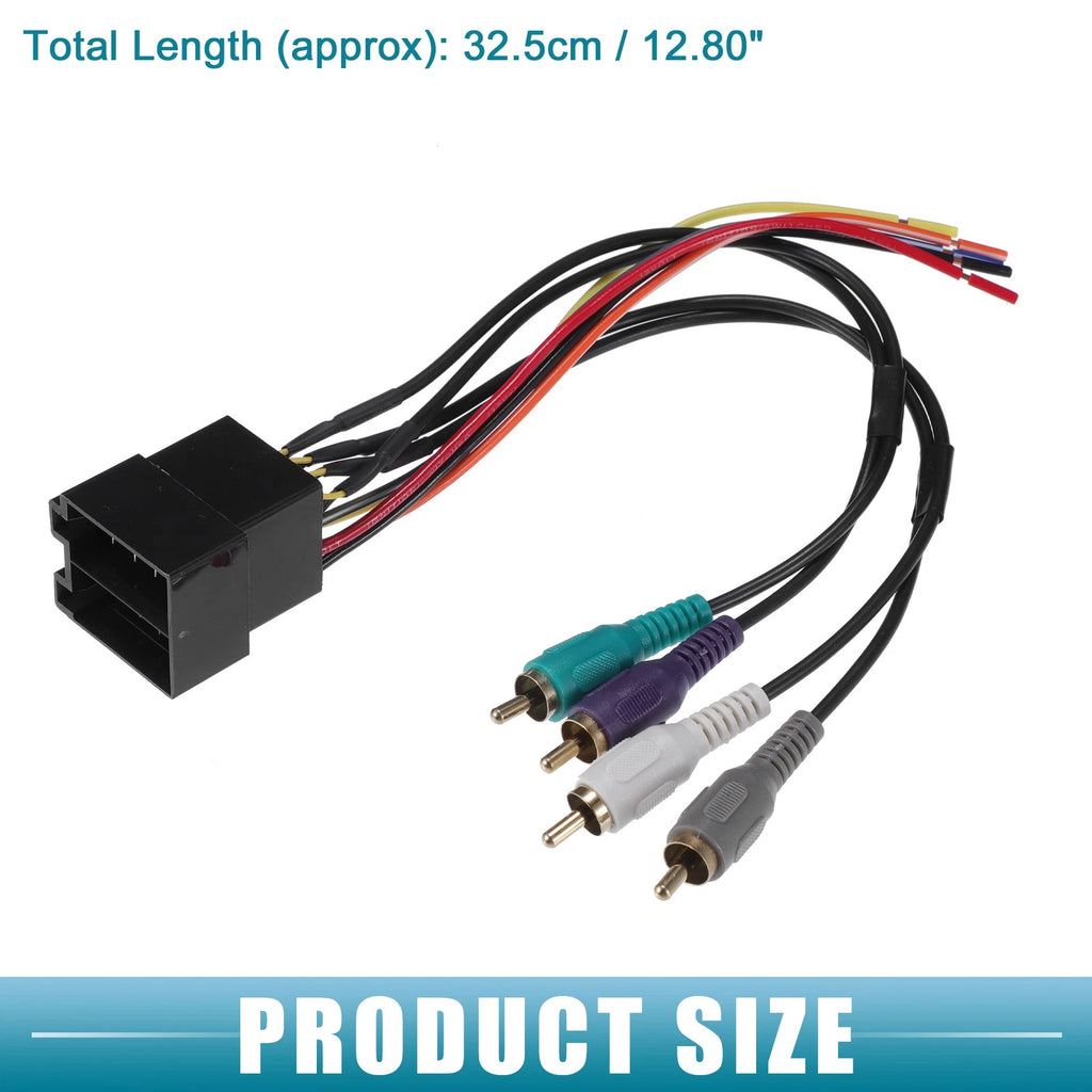 Set of 1 Stereo CD Player Radio Wiring Harness with Antenna Adapter for Land Rover 