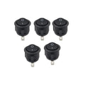 Set of 5 Round Toggle Rocker Switch 3 Pin AC 250V 15A / AC 125V 20A
