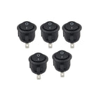 Set of 5 Round Toggle Rocker Switch 3 Pin AC 250V 15A / AC 125V 20A