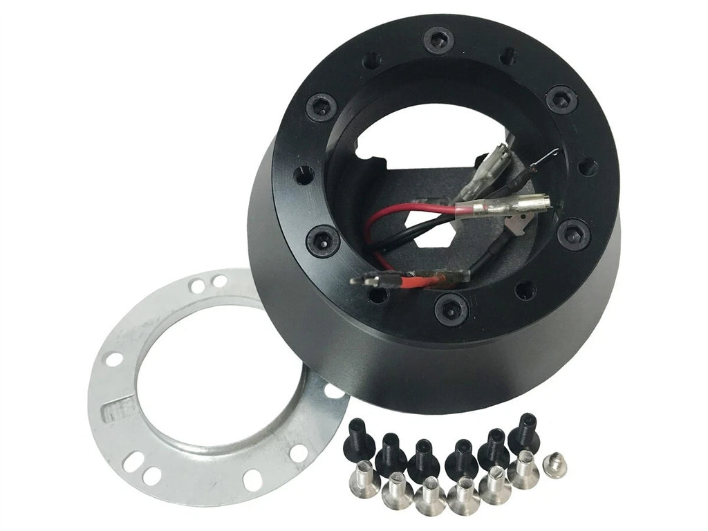 Steering Wheel Hub Adapter 6 Hole Black Billet for 2005–2012 Ford Mustang