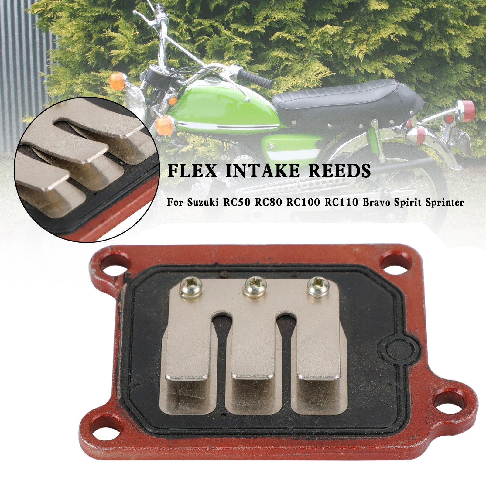 Reed Valve for Suzuki RC50 RC80 RC100 RC110 Bravo Spirit Sprinter (1970–1980)