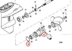 Lower Gearcase Seal & O-ring Kit 26-16130 25-16131 for Mercury Outboard (N/A)