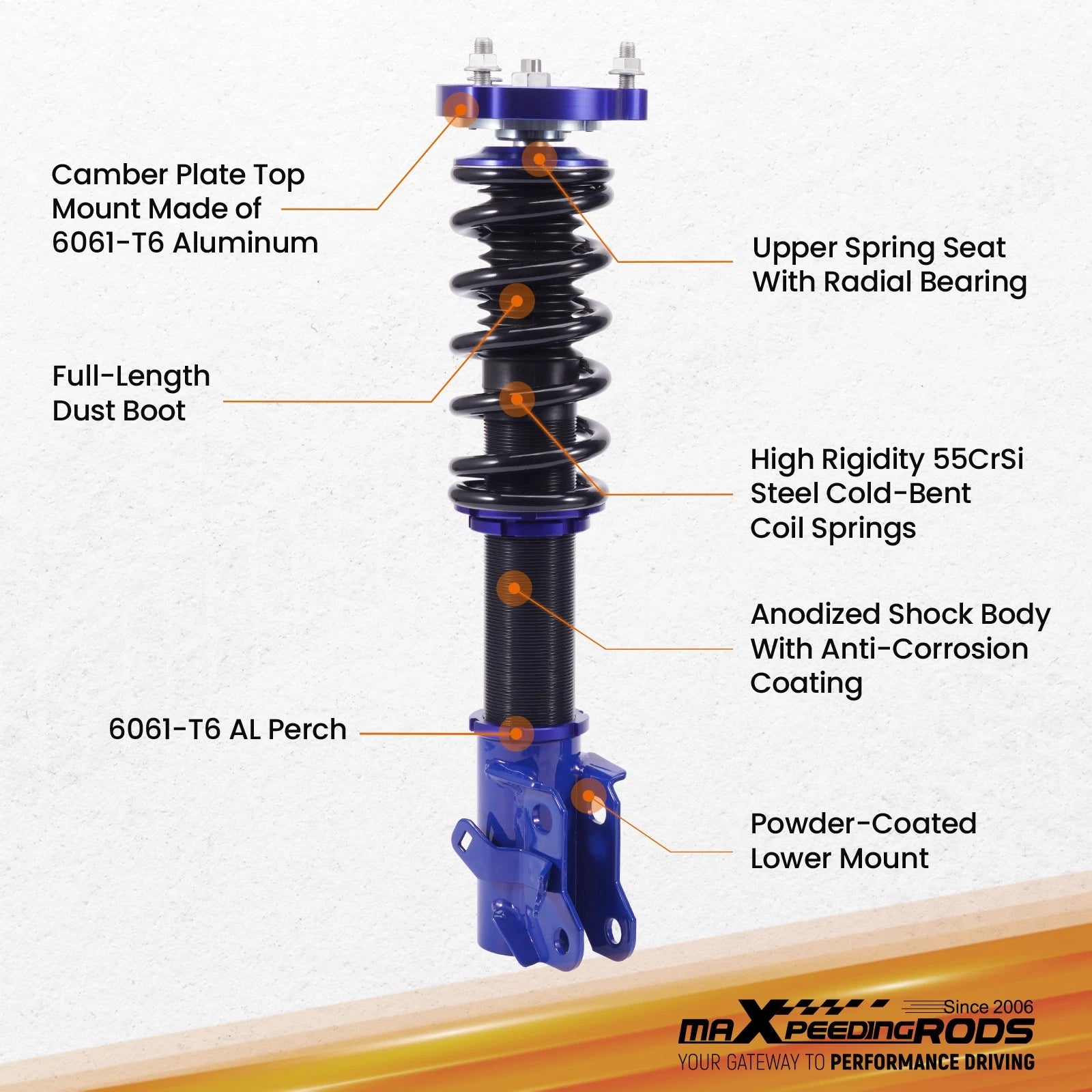 Coilover Kits for Honda Civic (2006–2011) Adjustable Height Shock